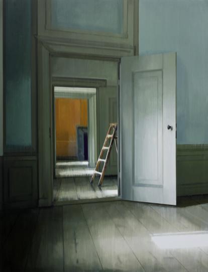 Empty Rooms 2020 oil on wood 144 x 110 cm - Jan Ros 