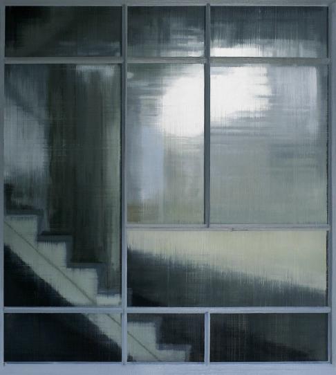 Stairs 2015 oil on wood 88 x 79 cm
