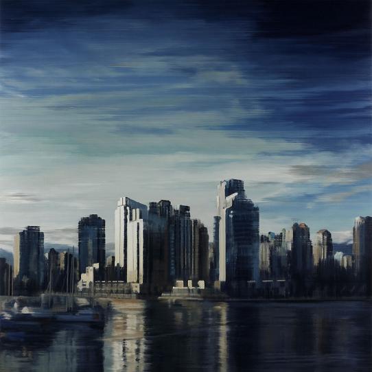 Vancouver 2015 oil on wood 122 x 122 cm - Jan Ros 