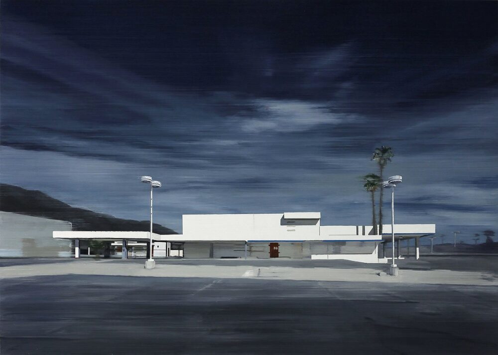 Abandoned 2016 oil on wood 100 x 140 cm