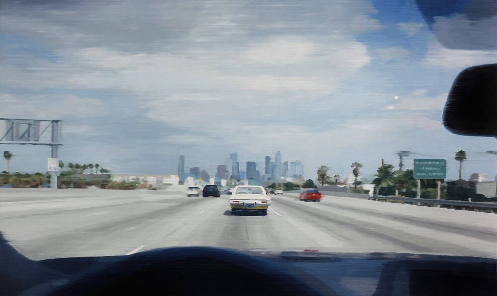 Highway 2016 oil on wood 110 x 185 cm