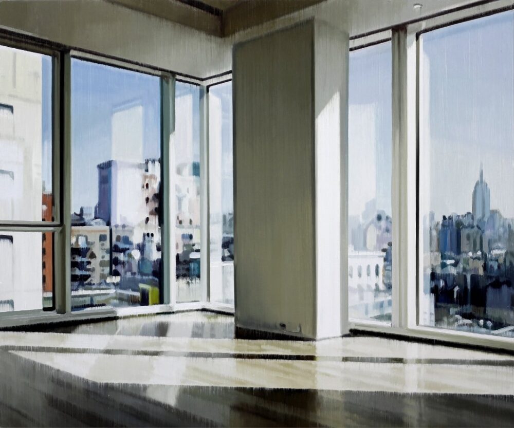 Sunshine 2021 oil on wood 75 x 90 cm