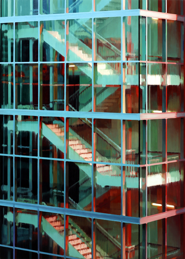 Up and Down 2026 oil on wood 150 x 107 cm